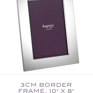 NWT RARE! Asprey Sterling Silver 3cm Border Frame!